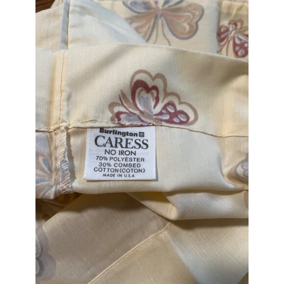 Burlington cream standard pillowcases with blue pink butterflies - Picture 3 of 4